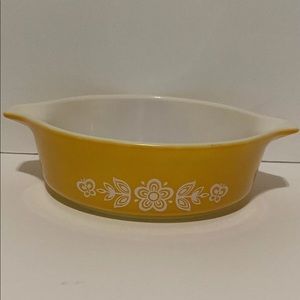 Vintage Pyrex Butterfly Gold 471 Casserole Dish